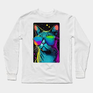 Cat with Sunglasses Long Sleeve T-Shirt